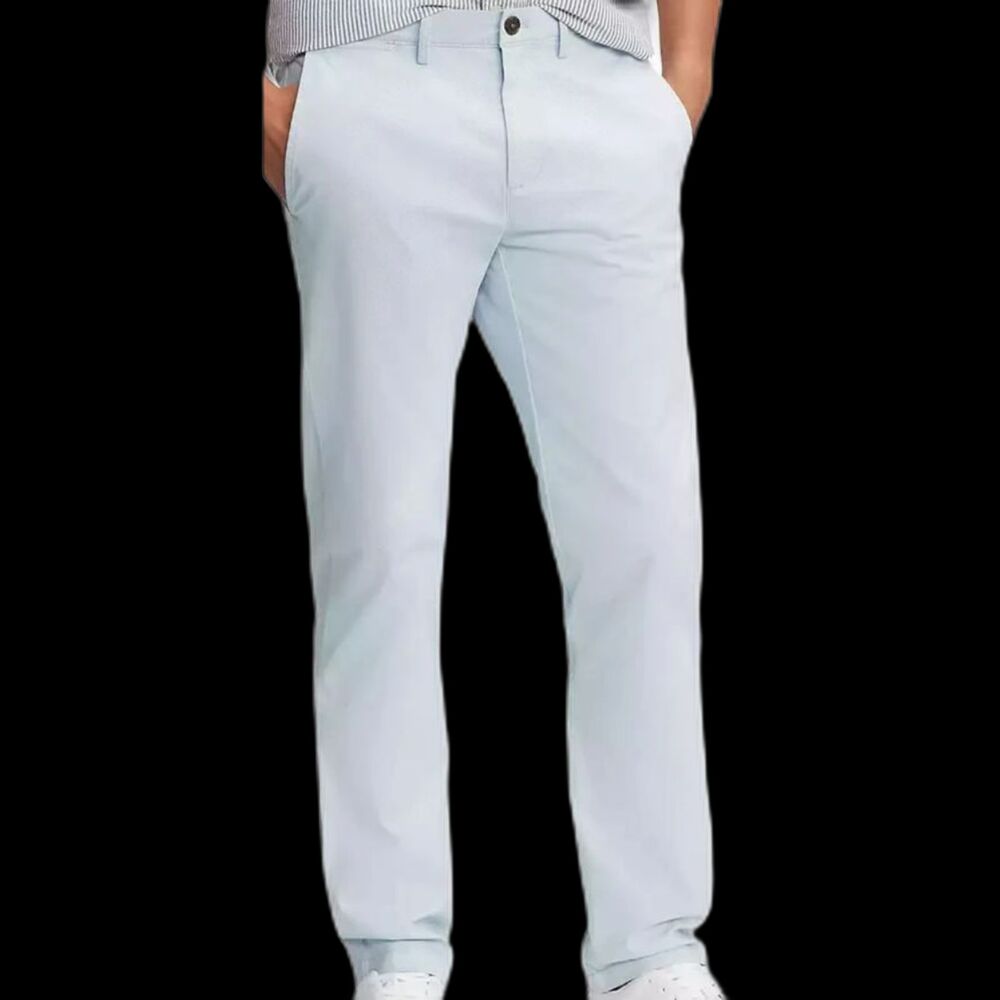NWT Tommy Hilfiger THFlex Tommy Straight Chino Size 30x34 Breezy Blue 78JA567